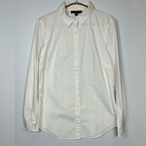 Banana Republic White Button Up with Lace Detail in the Back. Size 12.